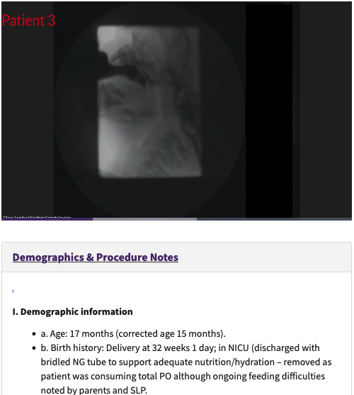 Pediatric Dysphagia - VFSS Training for Speech Pathology