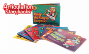 Focus on articulation and phonological awareness with these wonderfully illustrated, engaging storybooks! Each book highlights and repeats in bold a specific target sound throughout the story. This set of 9 books targets: /b, k, h, g, n, d, t, m, p/.
