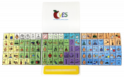 This order includes the CVES™ 105 – Intermediate Core Foldout with 105 core vocabulary icons and core communication card. Can be used standalone for icon exchange and as a language teaching tool. CVES™ 105 is compatible with the CVES™ Full System. Features Boardmaker PCS® icons.