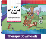 Ideal follow up to Kaufman Treatment Kit 1. Use Workout Book to quickly expand single words into functional phrases and sentences. Includes 16 cueing and scripting workouts that build on the simple syllable shapes learned in Kaufman Kit 1. Features the familiar Mutt Family characters and includes downloadable, reproducible materials that are great for home programs!