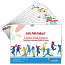 A calendar of 365 daily activities for teaching language skills at home. This product is a 12-month dateless calendar with over 400 fun and interactive activities to allow users multiple activity options. Simple explanations of proven language intervention techniques are incorporated. Featured activities build language skills needed for school success.