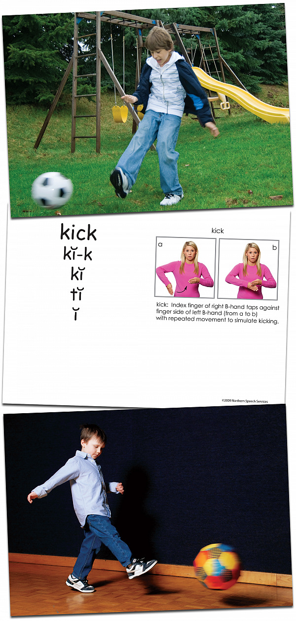 Sign to Talk Verbs - Kick Card