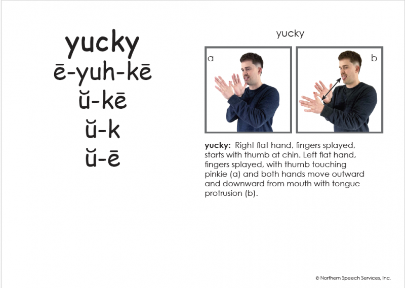 K&K Sign Select to Talk - Yuck Card back