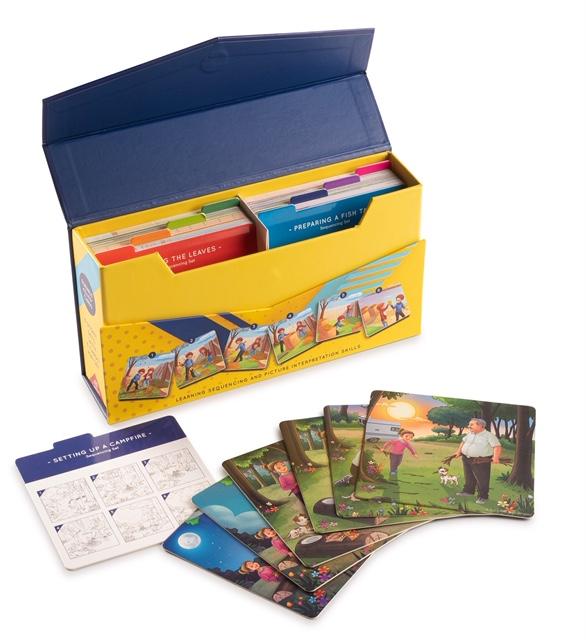 Sentence Building Spark Cards Jr Basic Sequence Cards for Storytelling and Picture Interpretation Speech Therapy Game Special Education Materials Problem Solving Improve Language Skills 